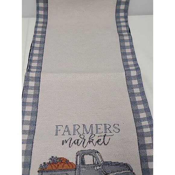 Farmers Market Pumpkin Picking Harvest Corn Maze Fall Table Runner 67" - Picture 5 of 13